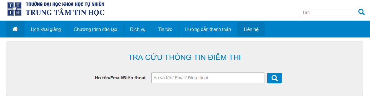 tra cứu điểm thi tại newsky an giang